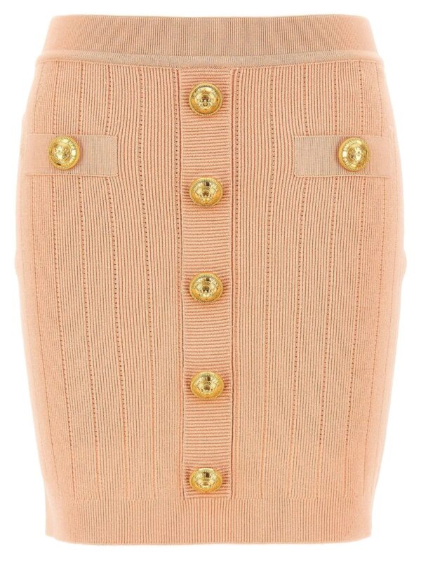 Balmain  buttoned knitted midi skirt