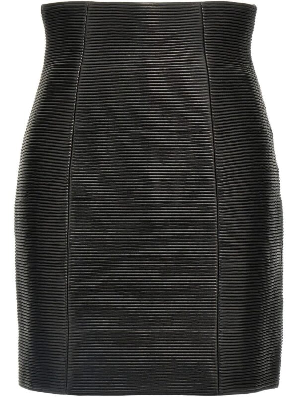 Balmain  leather skirt