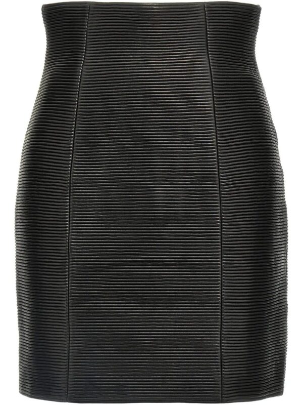 Balmain  leather skirt