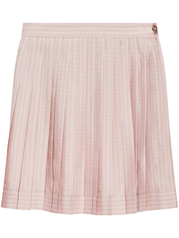 Versace  chain-print pleated skirt