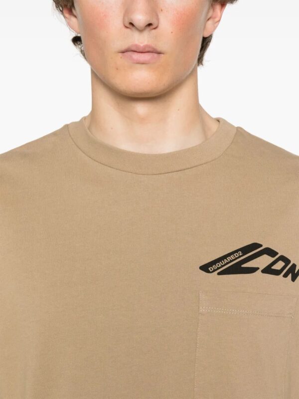 DSQUARED2  S79GC0097D20033 114Khaki T-shirt - Image 4