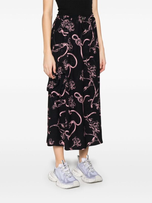 MOSCHINO JEANS  floral-print midi skirt - Image 3