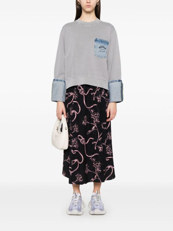 MOSCHINO JEANS  floral-print midi skirt - Image 2