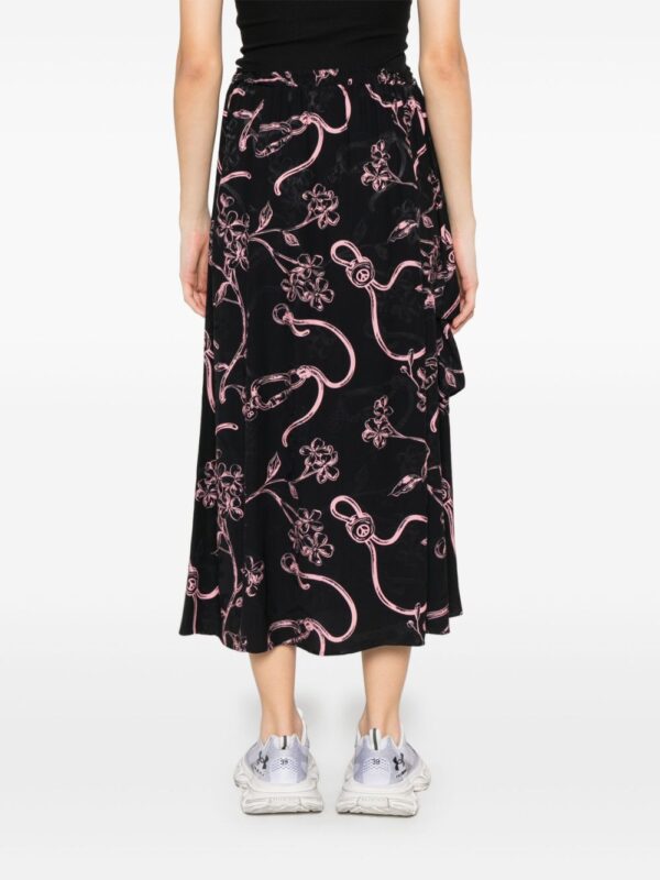 MOSCHINO JEANS  floral-print midi skirt - Image 4