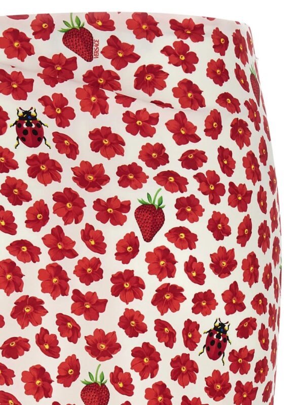 Versace  Strawberry Garden midi skirt - Image 4