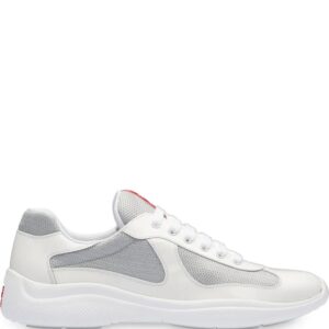 Prada white Americas cup patent leather sneakers