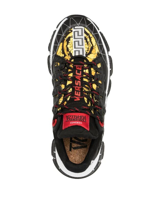 Versace Trigreca baroque-print sneakers - Image 4
