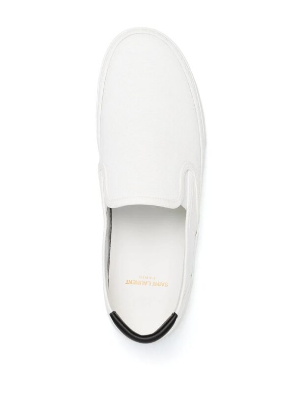 Saint Laurent  logo-print slip-on sneakers - Image 4