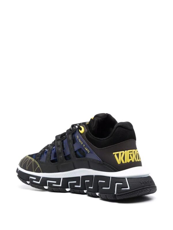 Versace  Trigreca panelled cut-out sneakers - Image 3