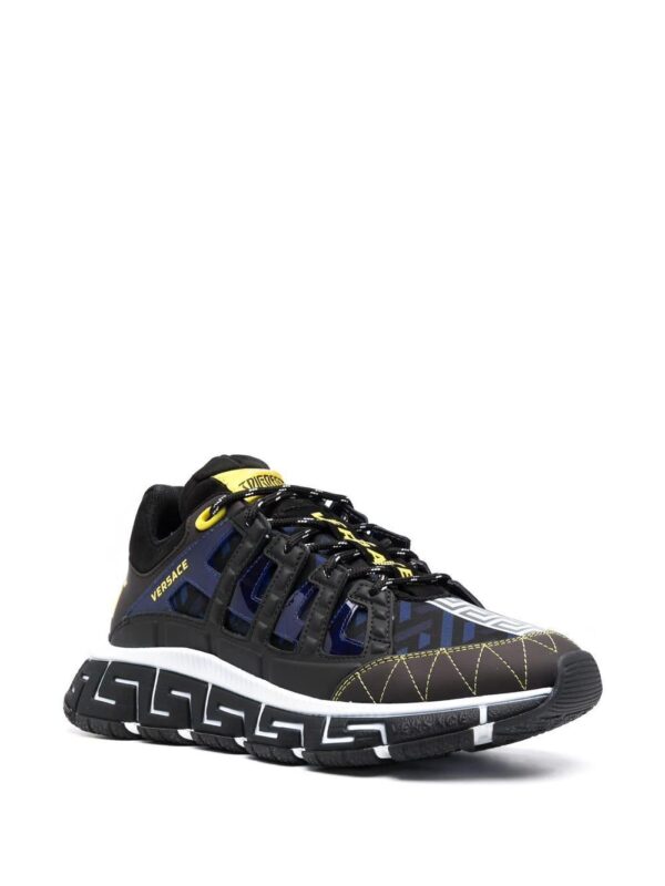 Versace  Trigreca panelled cut-out sneakers - Image 2