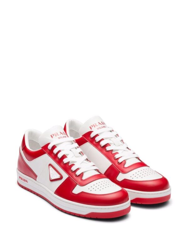 Prada  triangle logo-patch low-top sneakers - Image 2