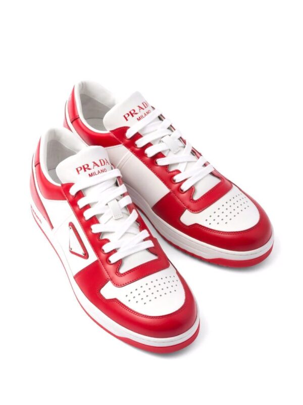 Prada  triangle logo-patch low-top sneakers - Image 4