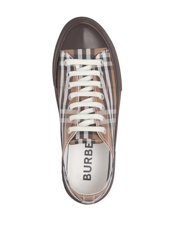 Burberry  Vintage check cotton sneakers - Image 4