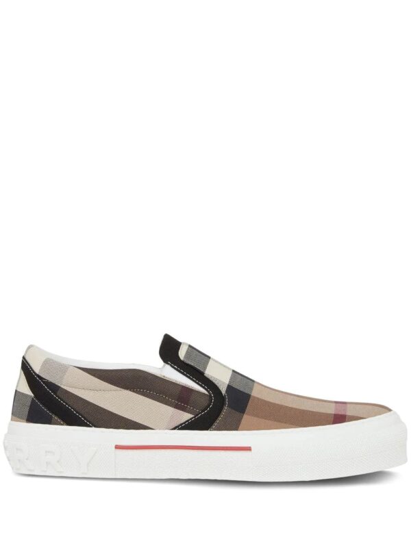 Burberry  checked slip-on sneakers