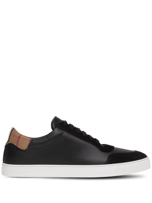 Burberry  Vintage Check panelled leather sneakers