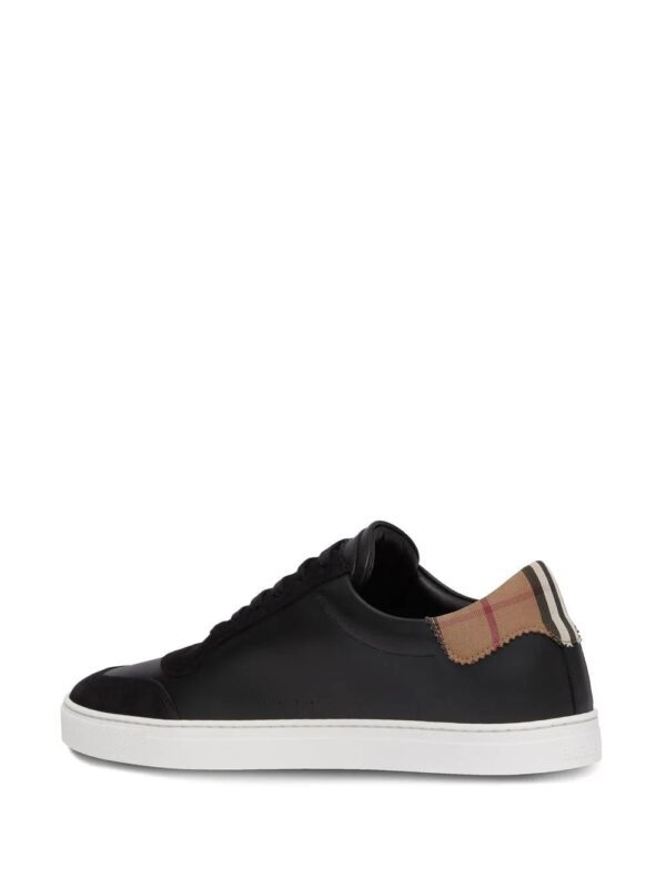 Burberry  Vintage Check panelled leather sneakers - Image 3