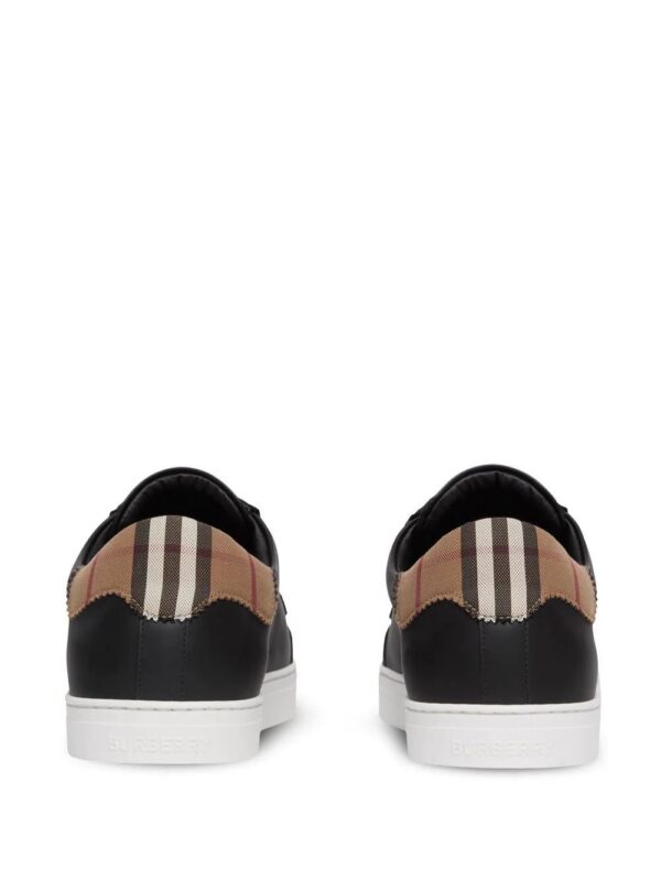 Burberry  Vintage Check panelled leather sneakers - Image 4