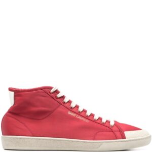Saint Laurent logo-print high-top trainers