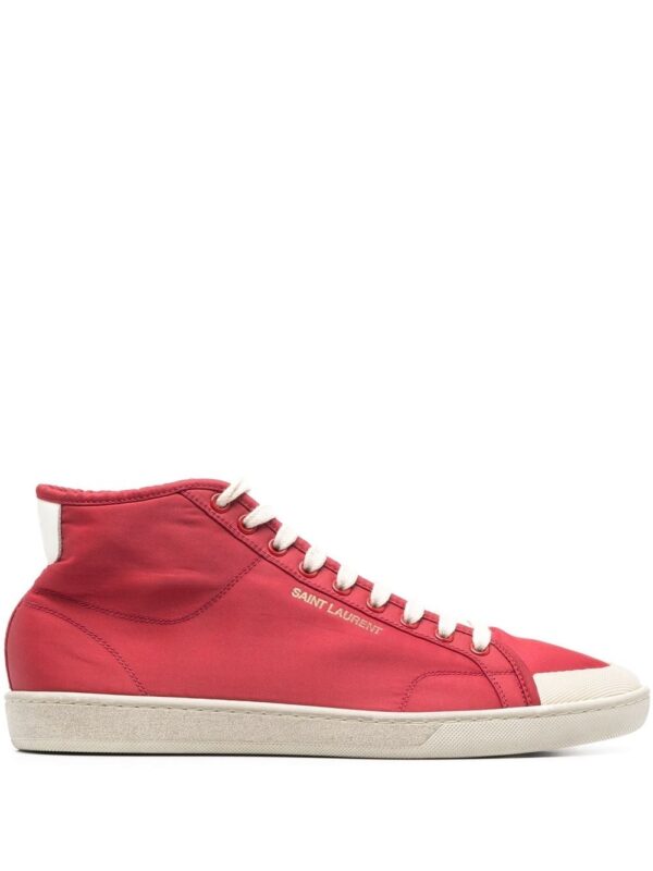 Saint Laurent  logo-print high-top trainers