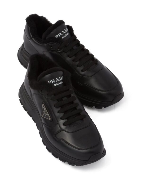 Prada  logo leather sneakers - Image 4