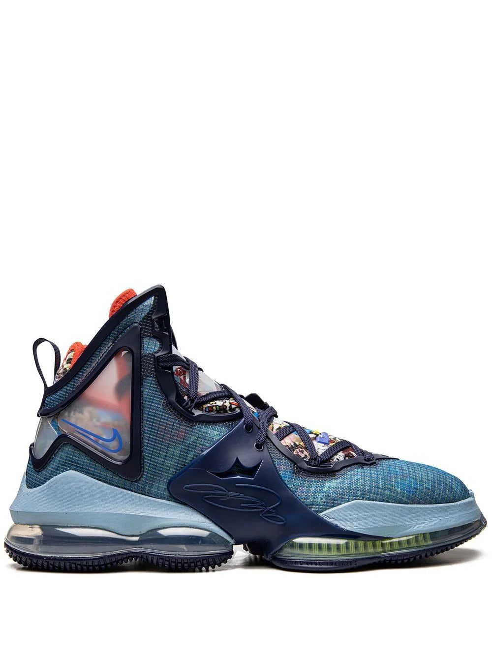 Nike LeBron 19 "Blackened Blue" high-top sneakers