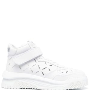 Versace  high-top leather trainers