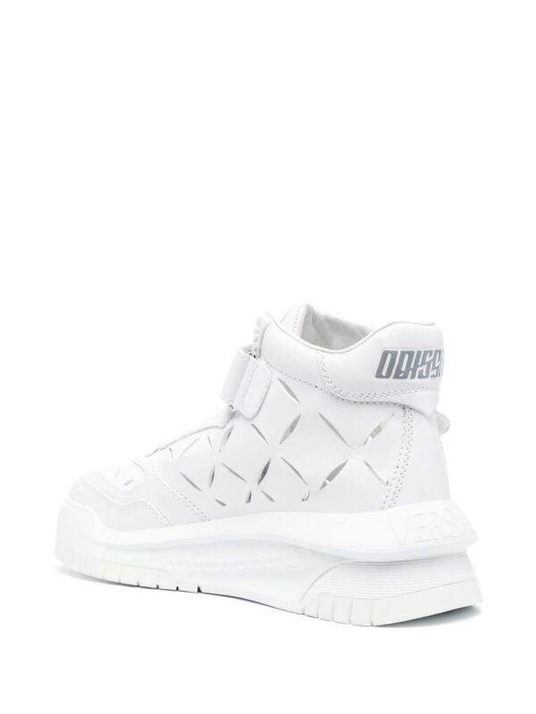 Versace  high-top leather trainers - Image 3