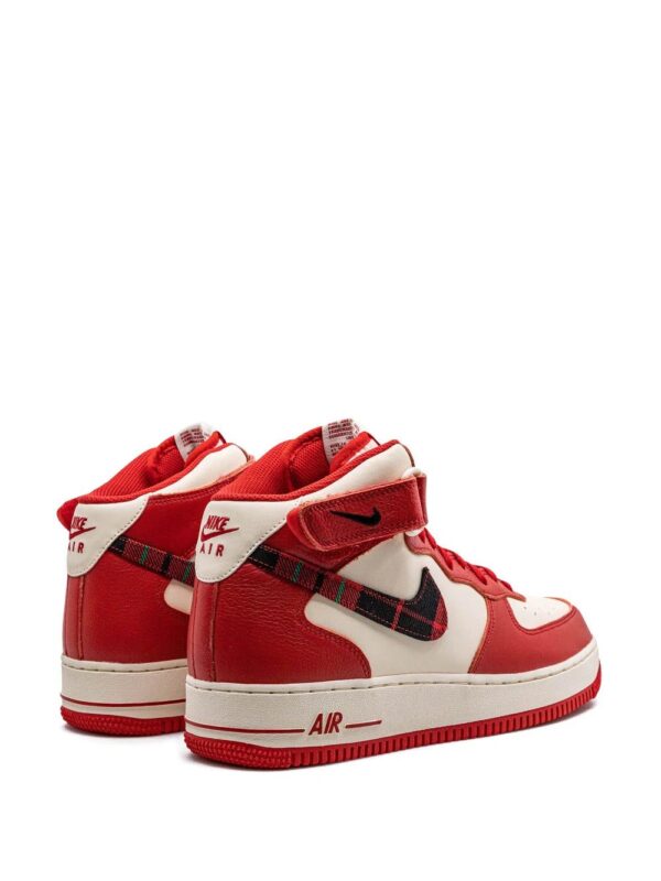 Nike  Air Force 1 Mid '07 LX "Plaid Cream Red" sneakers - Image 3