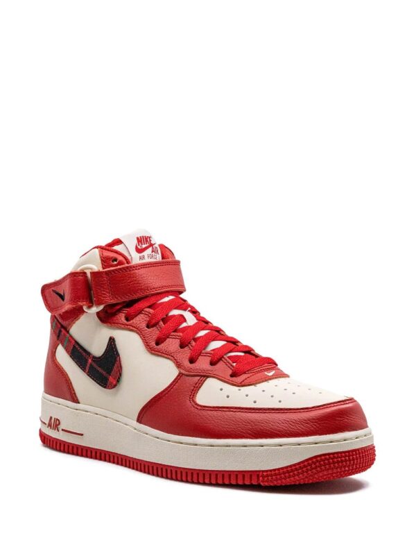 Nike  Air Force 1 Mid '07 LX "Plaid Cream Red" sneakers - Image 2