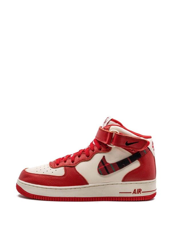 Nike  Air Force 1 Mid '07 LX "Plaid Cream Red" sneakers - Image 4