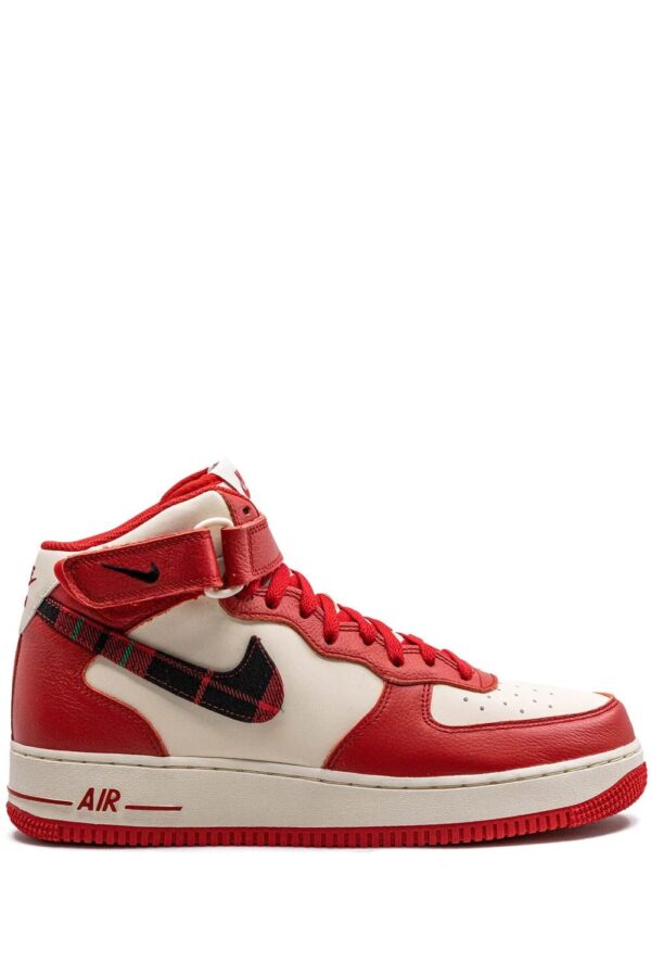 Nike  Air Force 1 Mid '07 LX "Plaid Cream Red" sneakers
