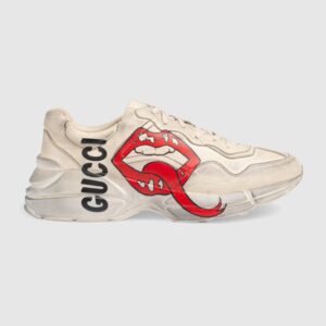 Gucci Men's Rhyton sneaker with mouth print