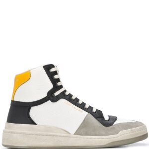 Saint Laurent panelled high-top sneakers