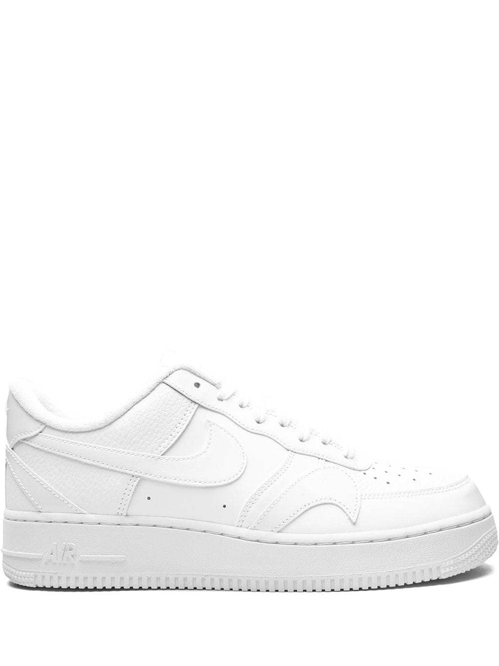 Nike Air Force 1 '07 LV8 "Misplaced Swoosh - Triple White" sneakers
