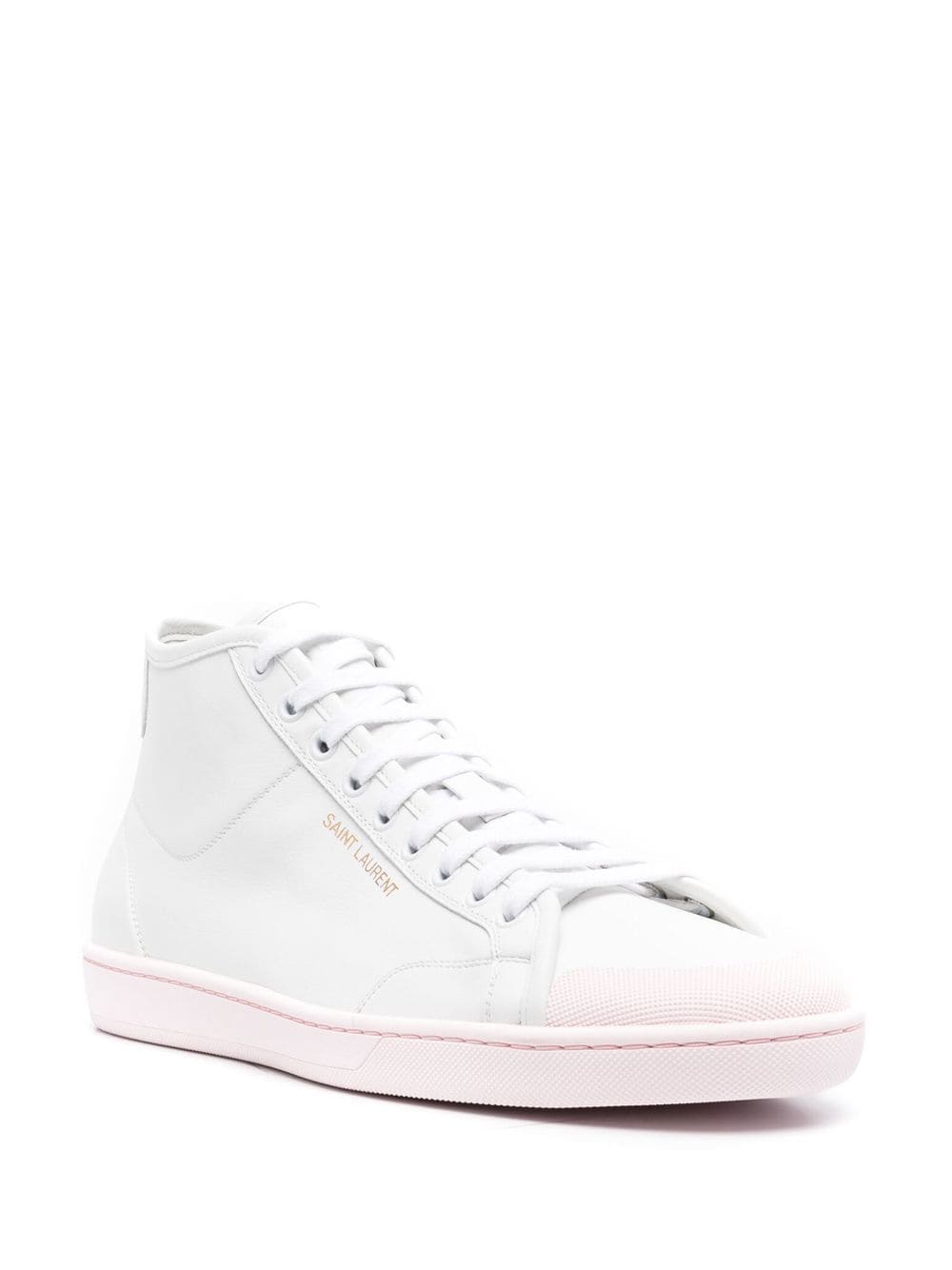 Saint Laurent logo-stamp high top sneakers - Image 2