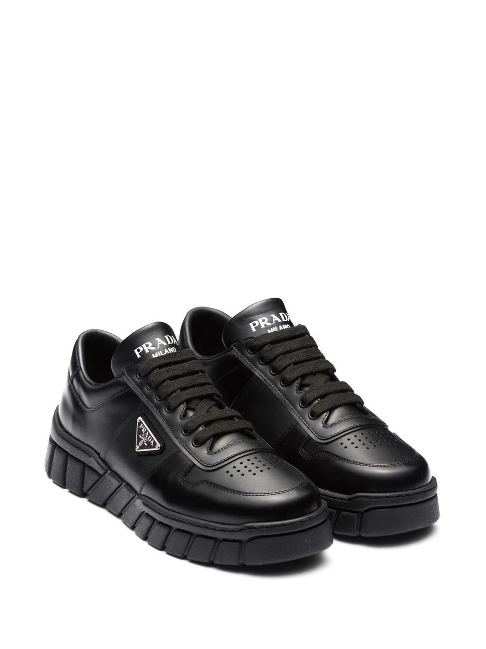 Prada logo-plaque low-top sneakers - Image 2