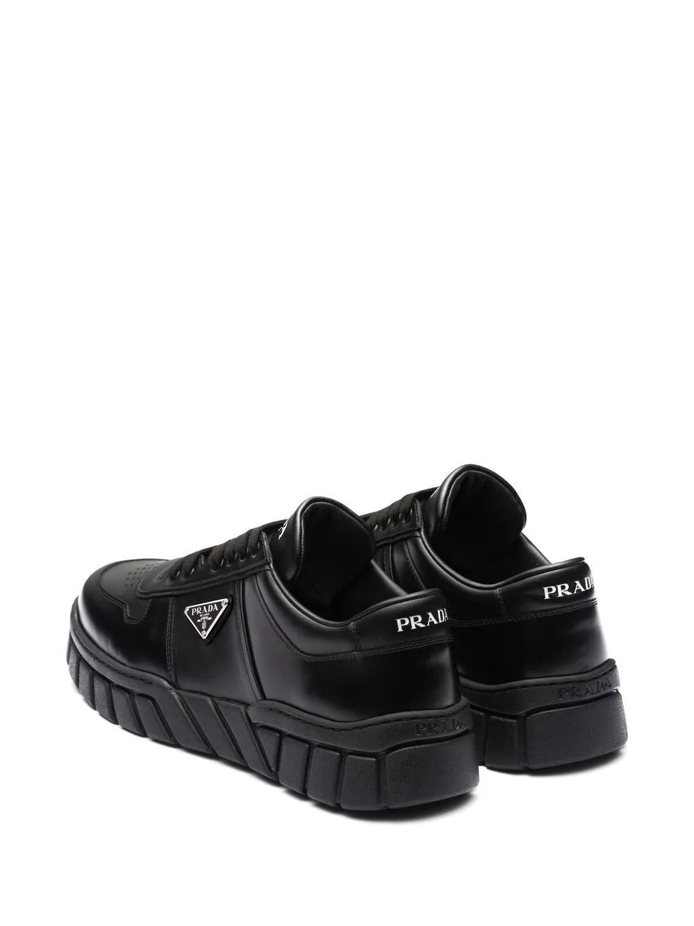 Prada logo-plaque low-top sneakers - Image 3