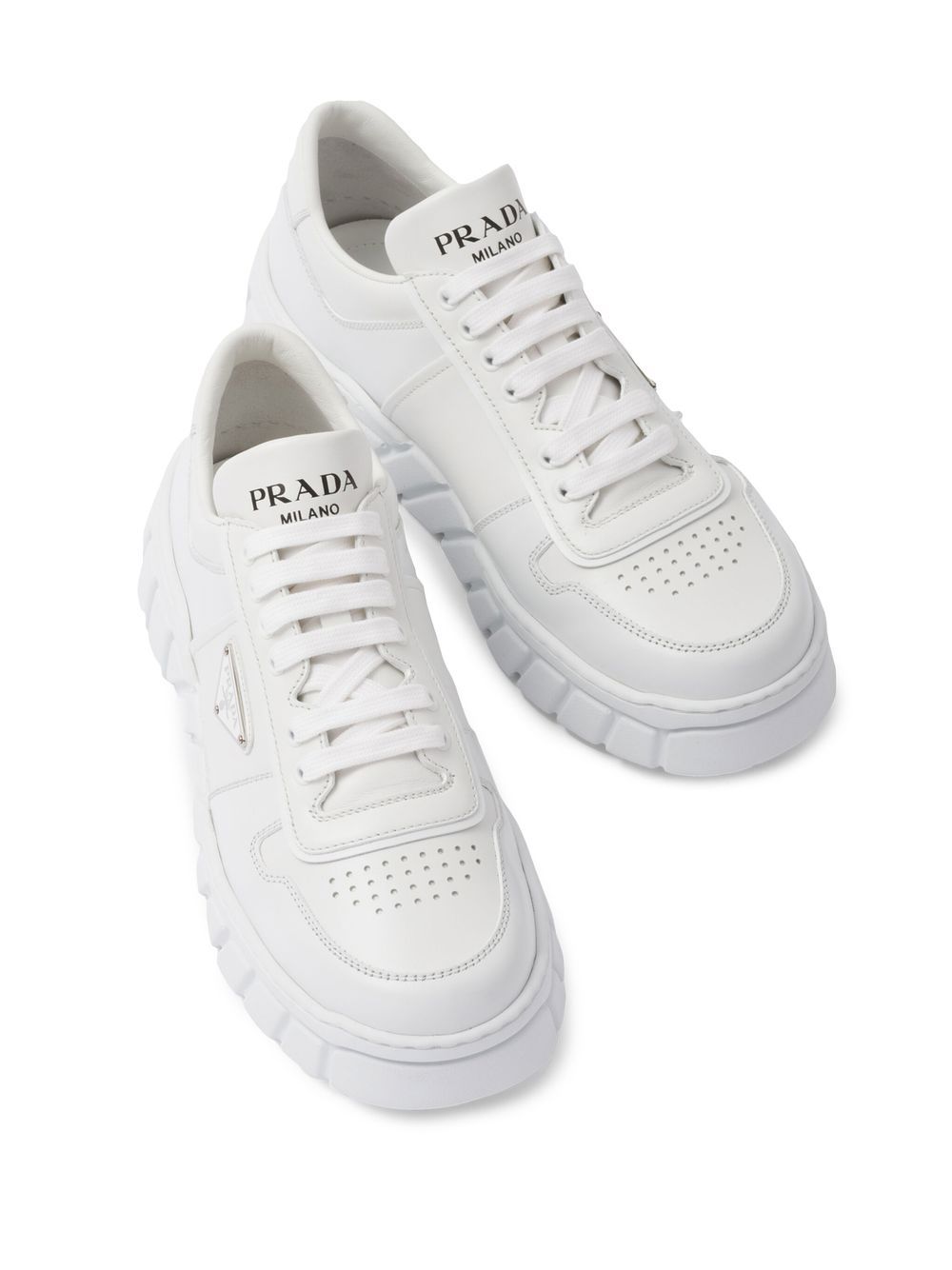 Prada logo-plaque low-top sneakers - Image 3
