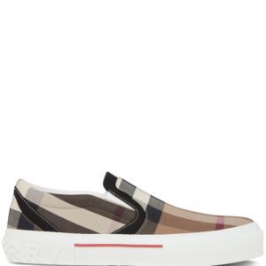 Burberry checked slip-on sneakers