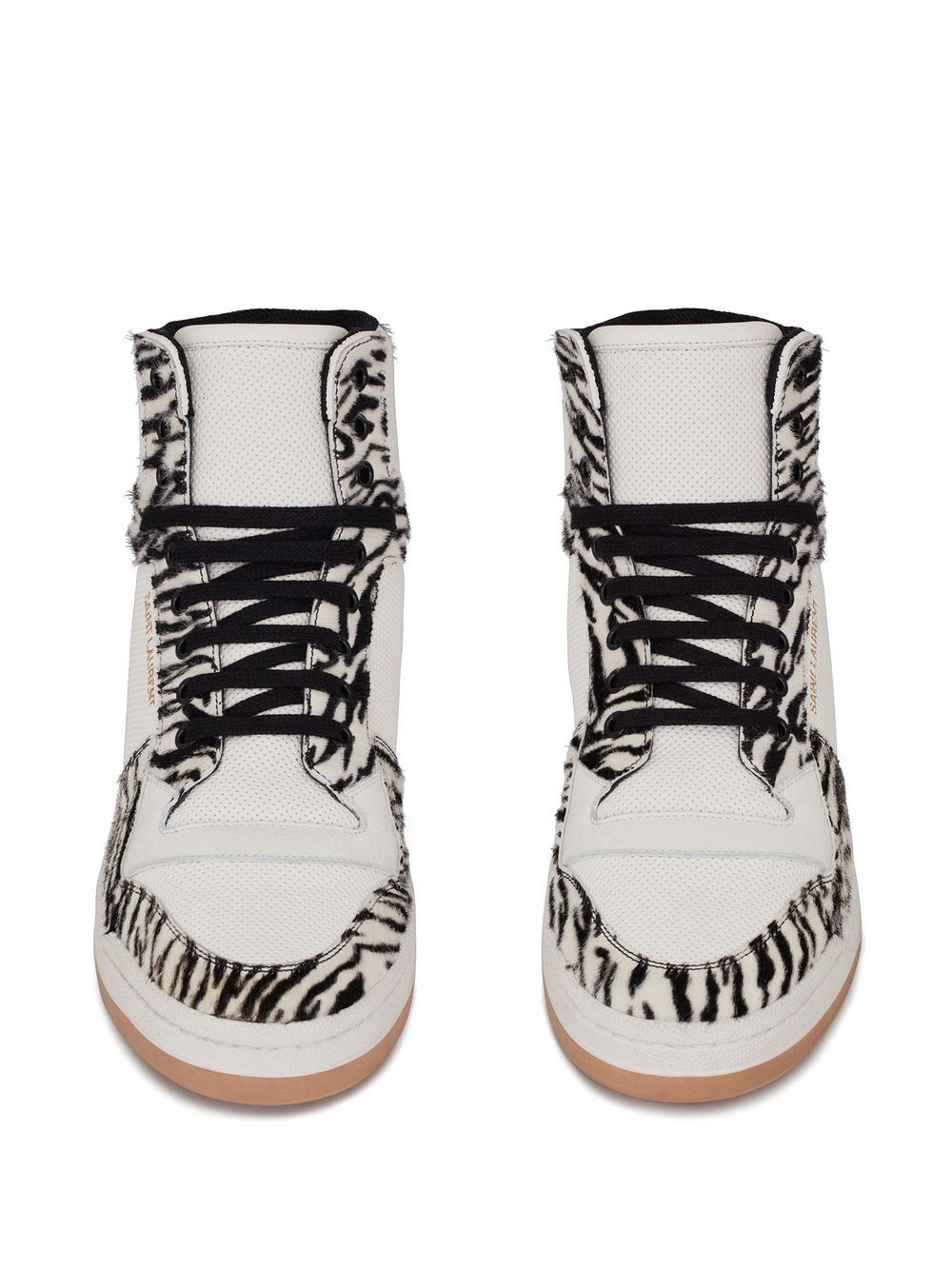 Saint Laurent zebra-print high-top sneakers - Image 4