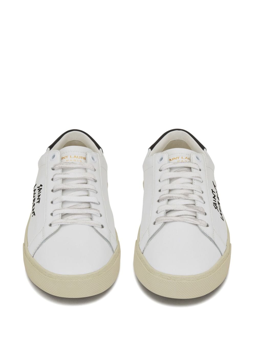 Saint Laurent logo-embroidered low-top sneakers - Image 3