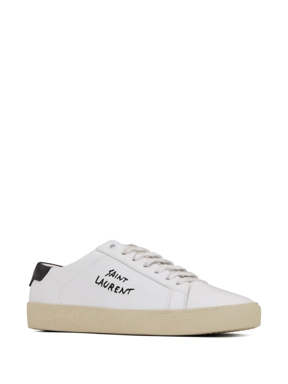 Saint Laurent logo-embroidered low-top sneakers - Image 2
