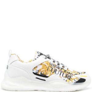 Versace Jeans Couture baroque pattern-print lace-up sneakers