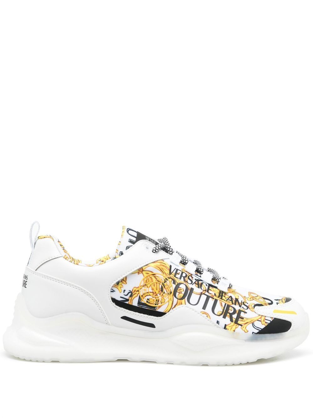 Versace Jeans Couture baroque pattern-print lace-up sneakers