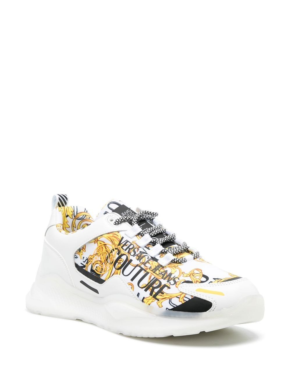 Versace Jeans Couture baroque pattern-print lace-up sneakers - Image 2