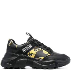 Versace Jeans Couture chain-link print leather low-top sneakers
