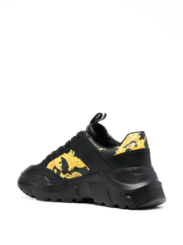 Versace Jeans Couture  chain-link print leather low-top sneakers - Image 3