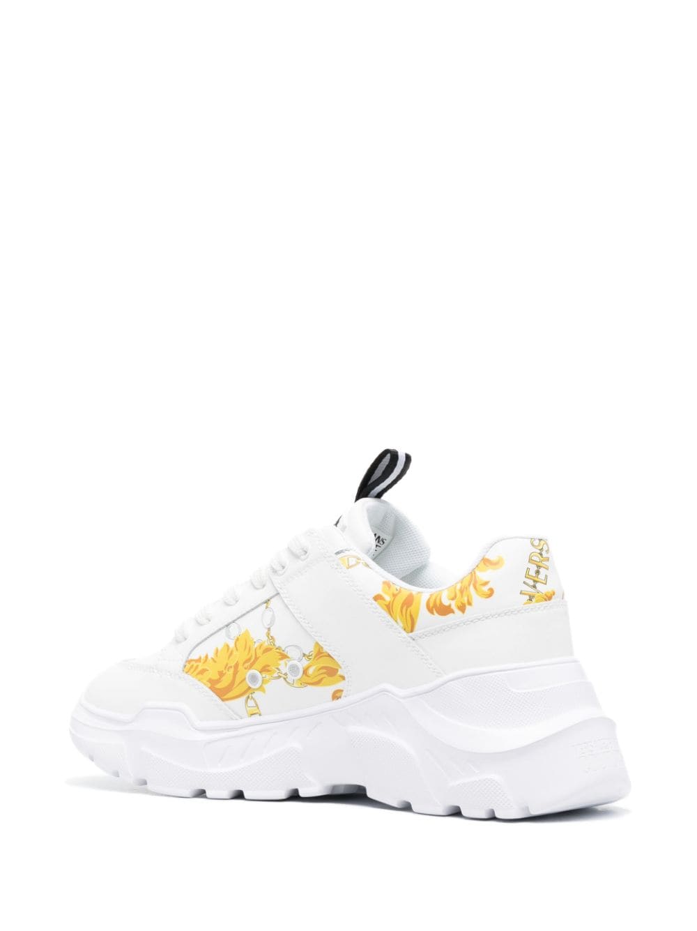 Versace Jeans Couture chain-link print leather low-top sneakers - Image 3