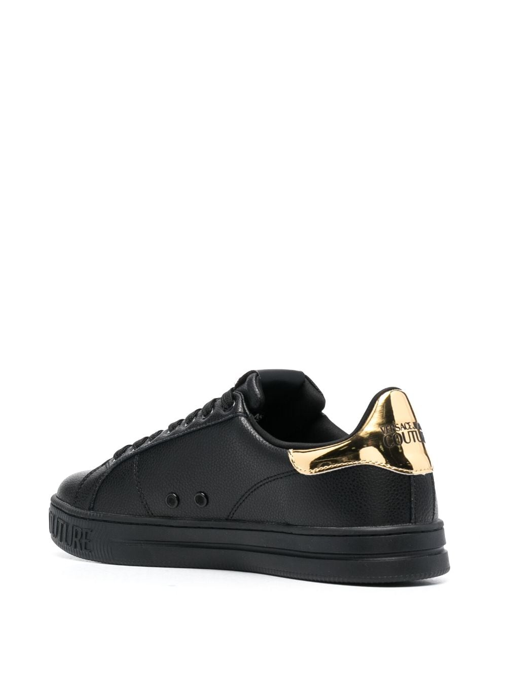 Versace Jeans Couture logo-patch leather low-top sneakers - Image 3
