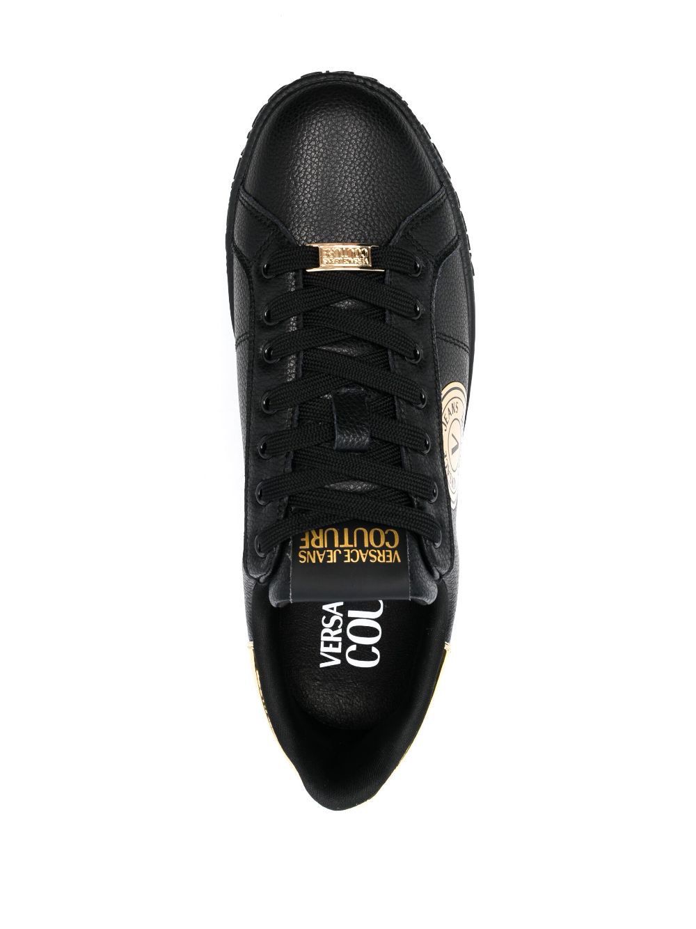 Versace Jeans Couture logo-patch leather low-top sneakers - Image 4